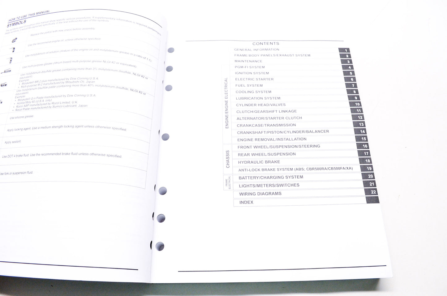 Honda Service Shop Manual 2013-2015 CBR500R/RA CB500F/FA CB500X/XA
