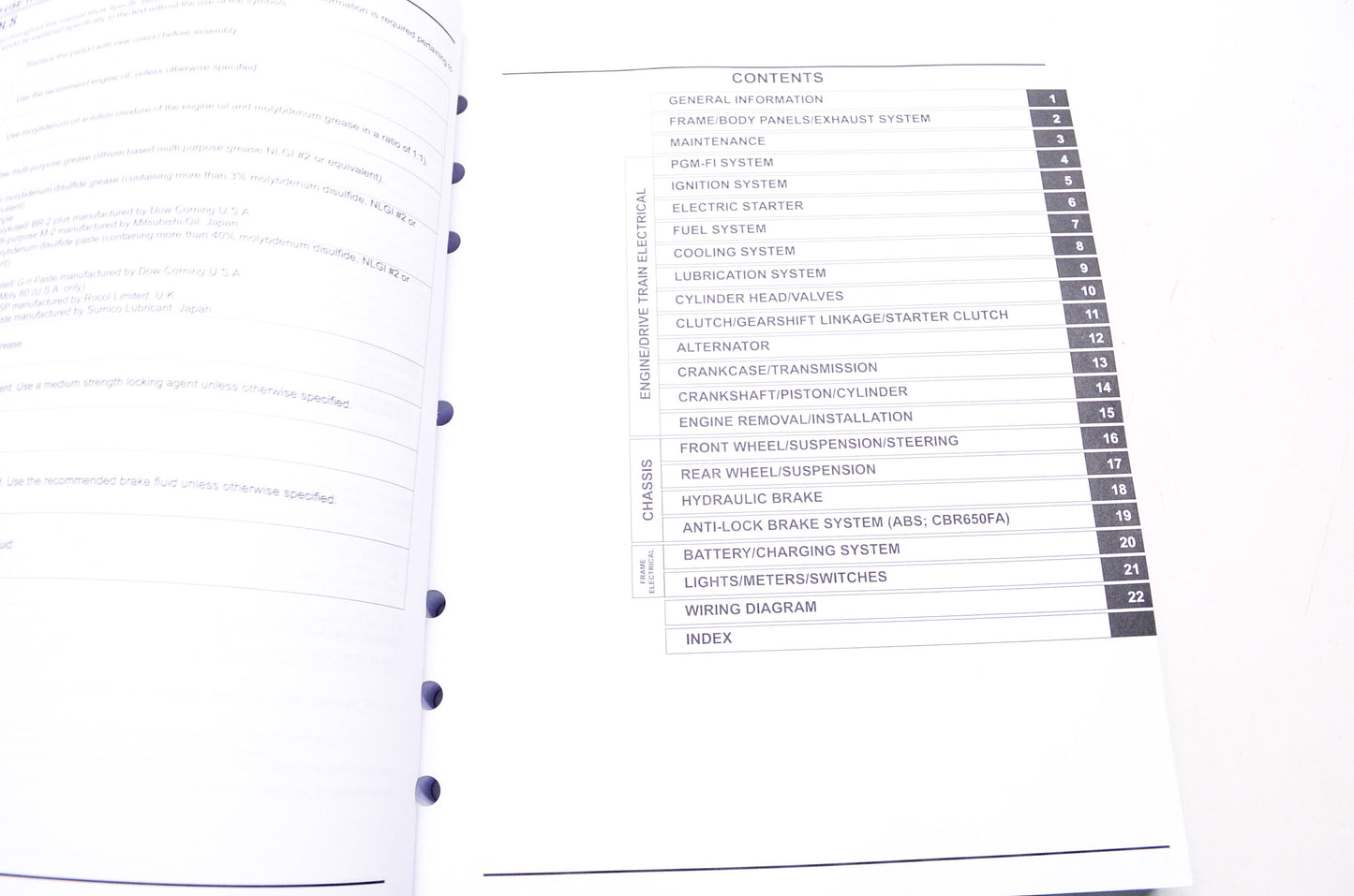 Honda Service Shop Manual 2014-2016 CBR650F/FA
