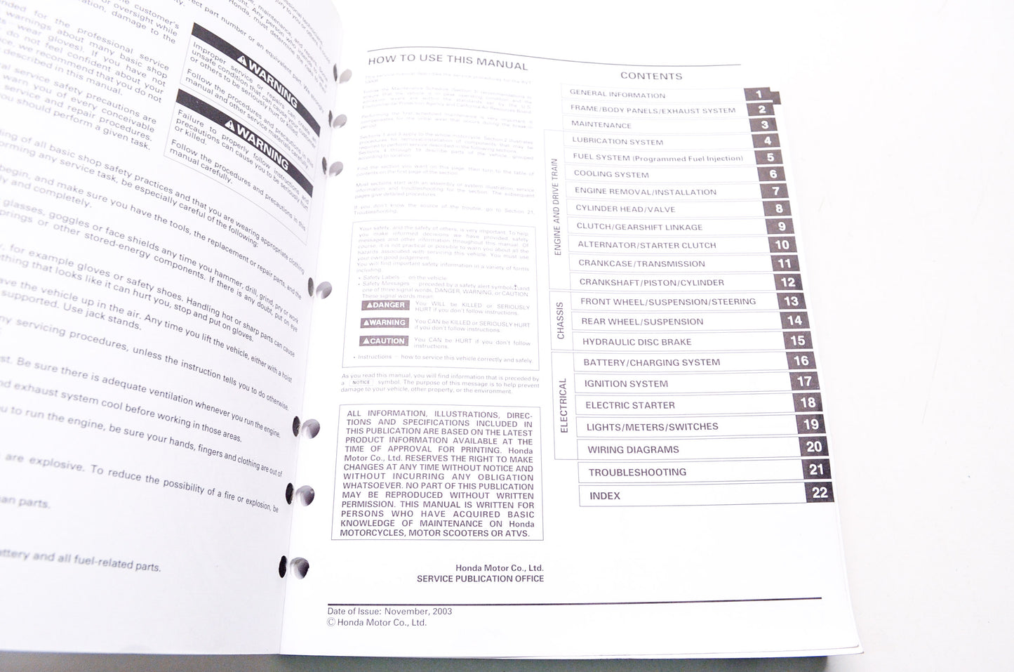 OEM Honda 61MCF06 Service Manual RVT1000R 00-06