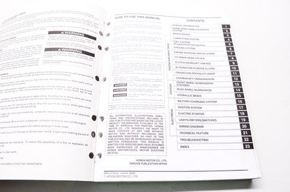 Honda Service Shop Manual 2000-2001 CBR929RR