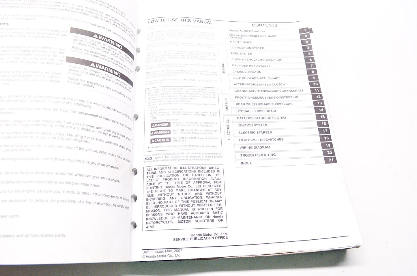 Honda Service Shop Manual 2008-2016 XR650L