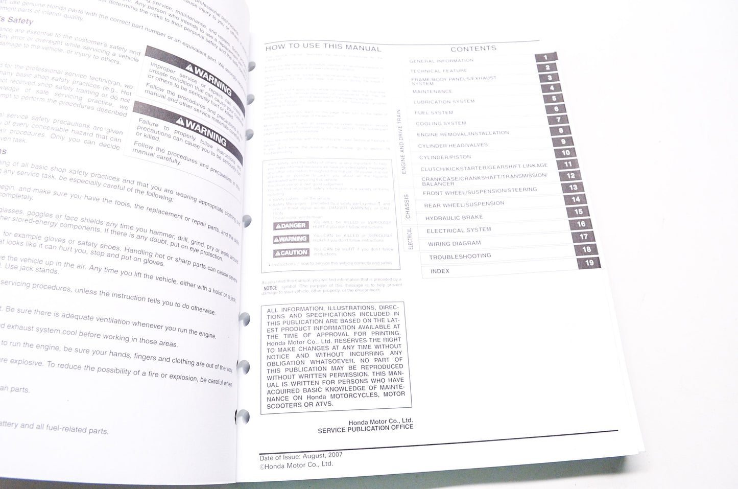OEM Honda 61MEN61 CRF450R 07-08 Service Manual