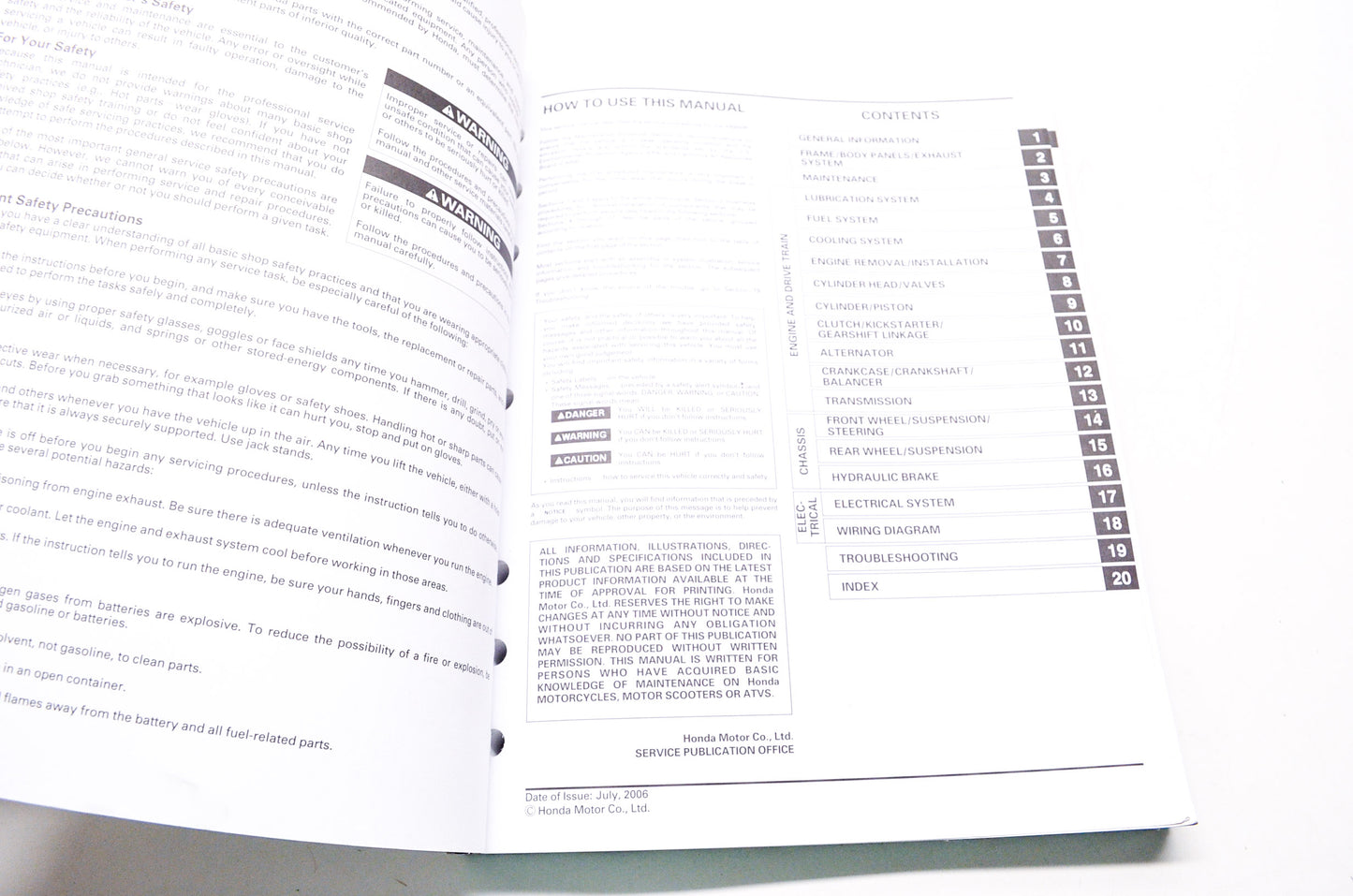 OEM Honda 61MBN07 XR650R 00-07 Service Manual