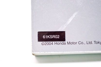 OEM Honda 61KSR02 Service Shop Manual 2004-2007 CR125R