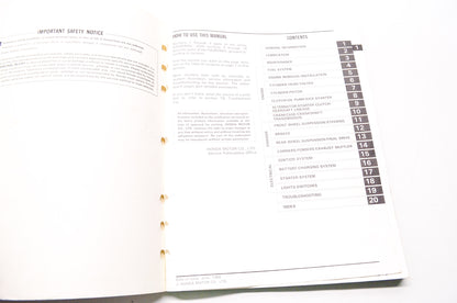 Honda Service Shop Manual 85-87 TRX250 Fourtrax 250