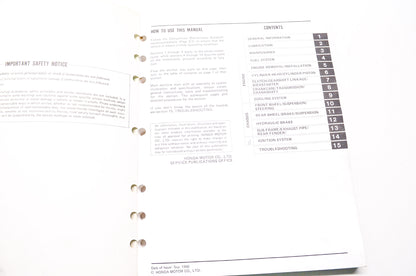 Honda Service Shop Manual 85-91 CR500R