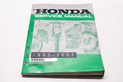 OEM Honda 61MY614 XR650L 93-07 Service Manual