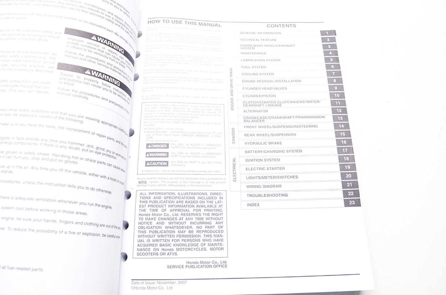 Honda Service Shop Manual 2005-2015 CRF450X