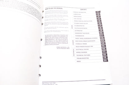 Honda Service Shop Manual 1988-2000 XR600R