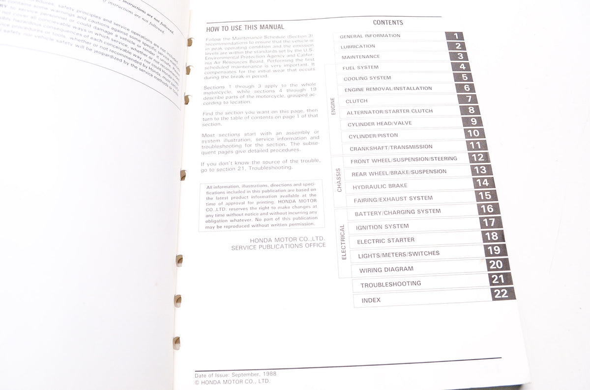 OEM Honda 61KW302 NX250 (E) Service Manual