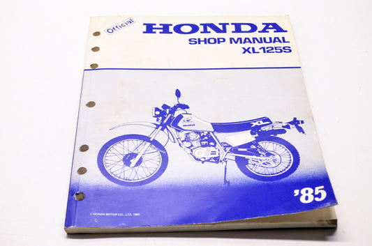 OEM Honda MSKBI851I, A30008505 Official Service Shop Manual XL125S 85