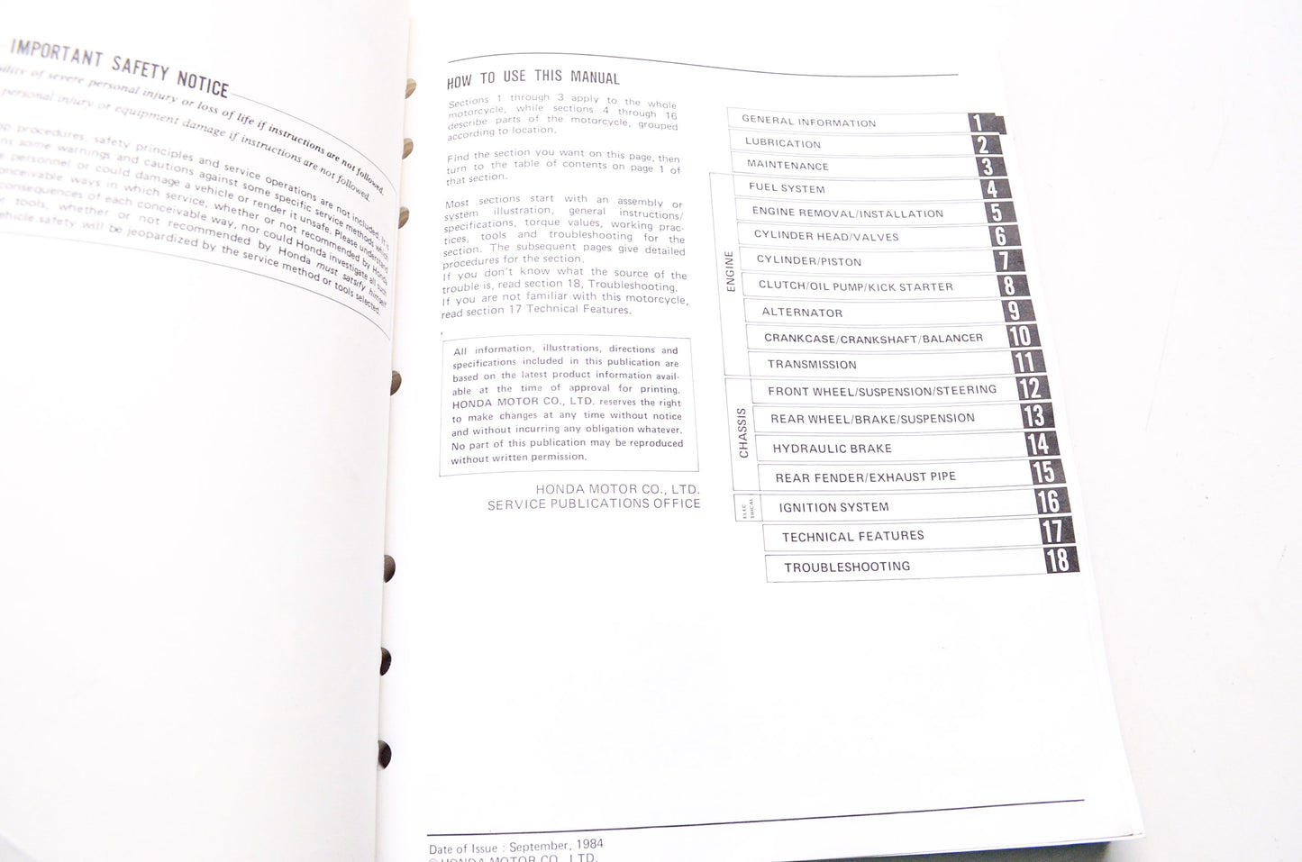 Honda Official Service Shop Manual XR200R/250R 84-85