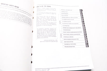 Honda Official Service Shop Manual XR200R/250R 84-85
