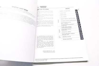 OEM Honda 61KA502 Service Manual 84 CR500R