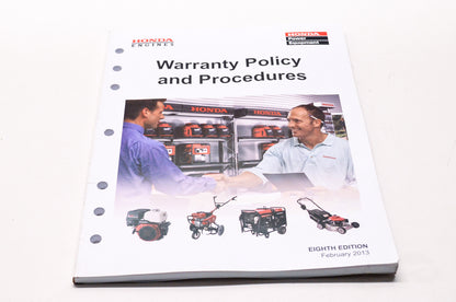 OEM Honda TO954 Power Equipment Warranty Policy and Procedures Manual Eighth Edi