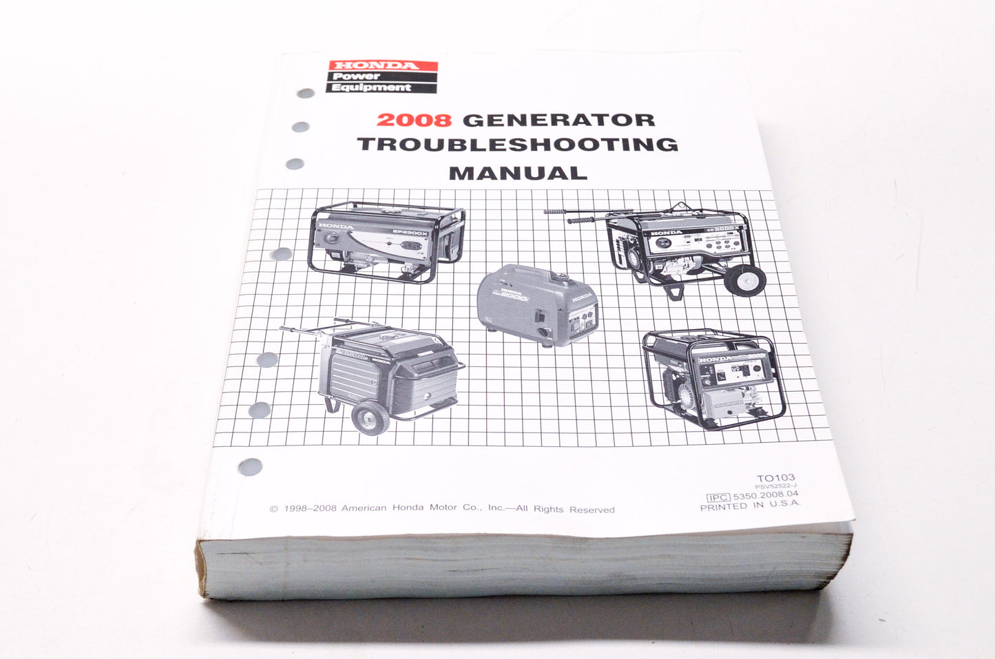 Honda Power Equipment 2008 Generator Troubleshooting Manual