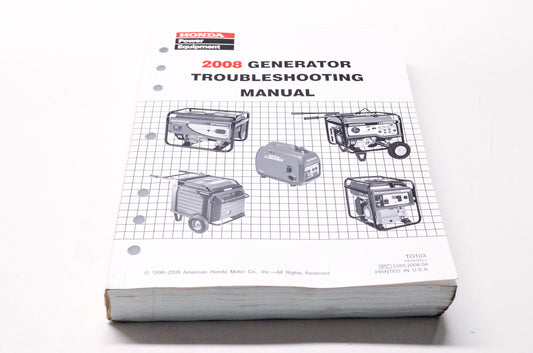Honda Power Equipment 2008 Generator Troubleshooting Manual