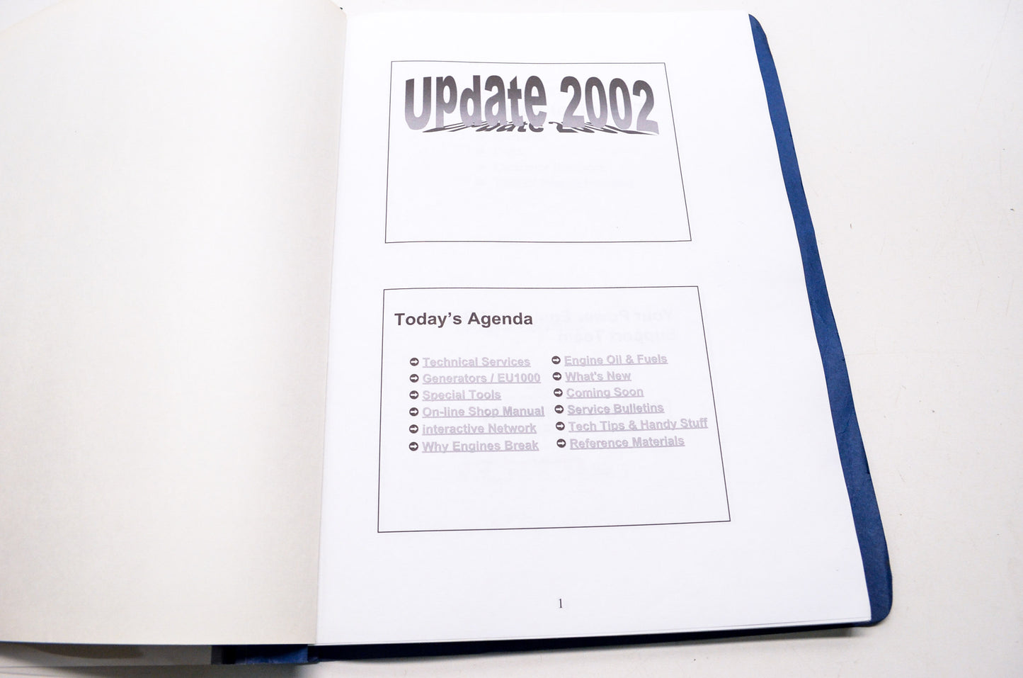 OEM Honda PTR52971C Update Manual 2002
