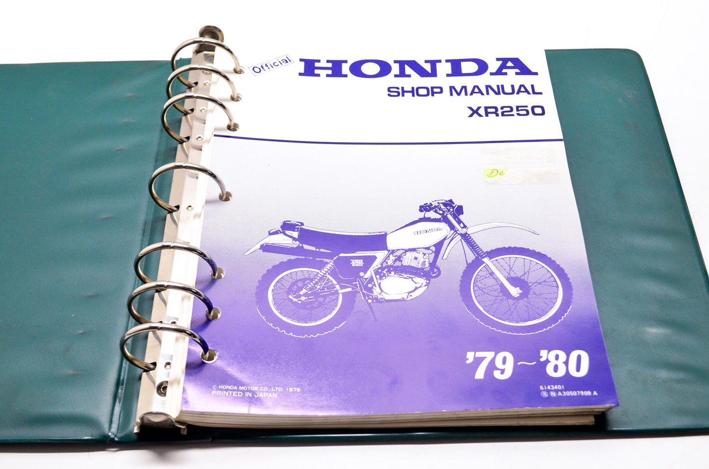 OEM Honda 6143401 XR250'79-'80 Service Manual