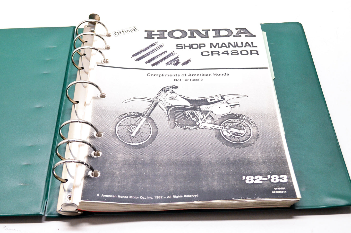OEM Honda 61KA501 CR480R'82-'83 Service Manual