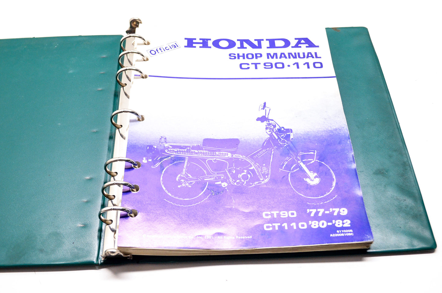 OEM Honda 6110205 CT90/110 E Service Manual