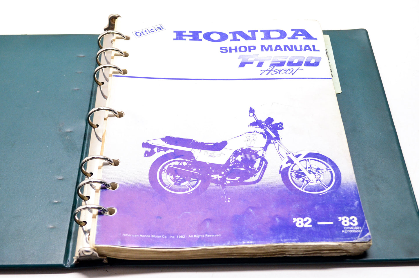 Honda Official Service Shop Manual FT500 Ascot 82-83