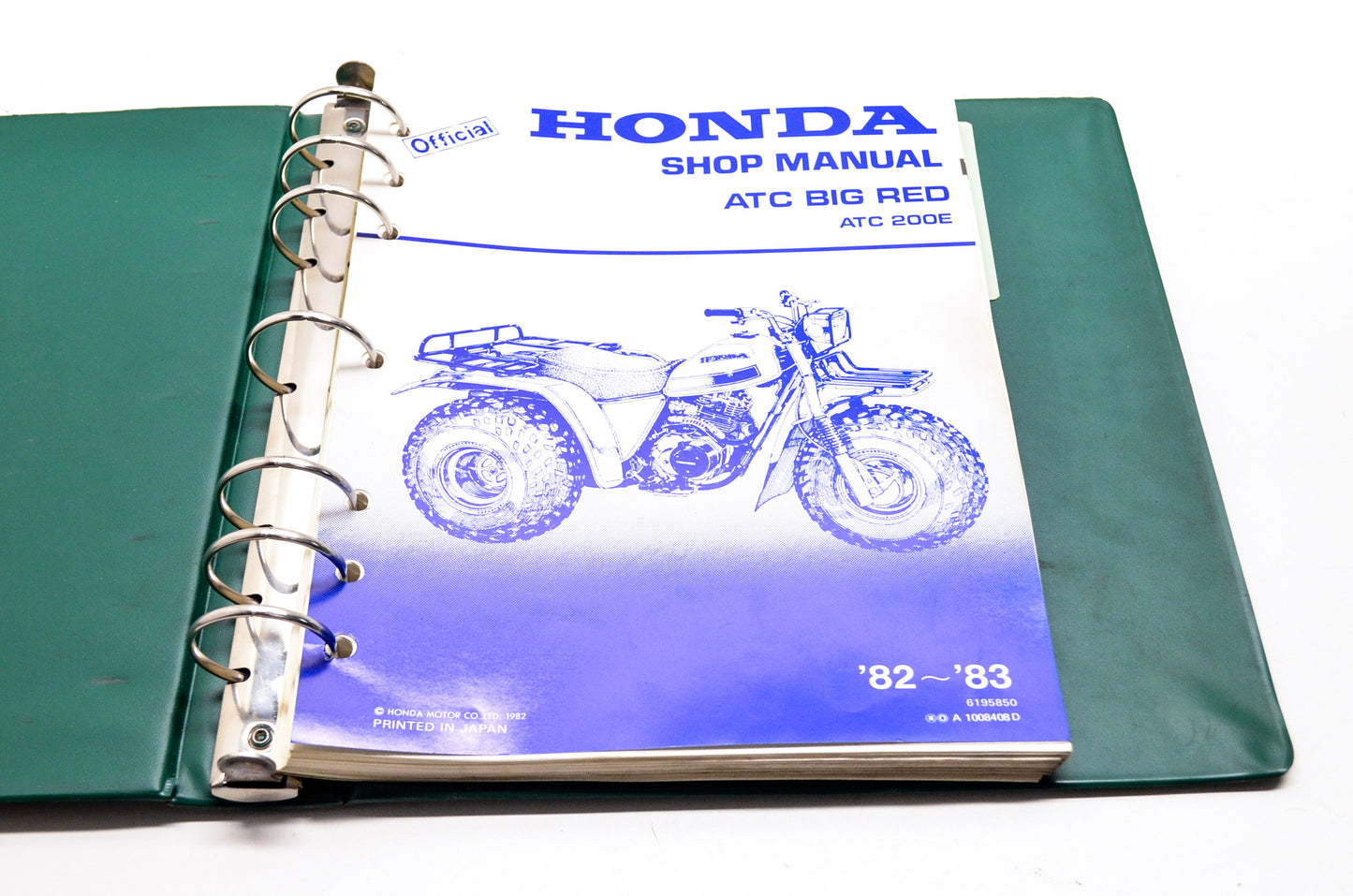 OEM Honda 6195850 Service Manual ATC 200E