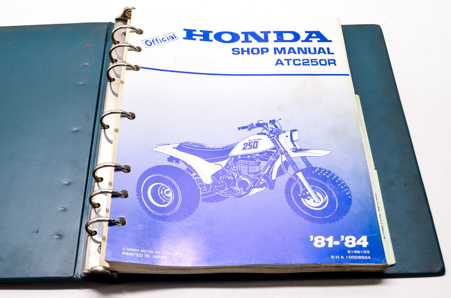 OEM Honda 6196103 Service Manual 81-84 ATC250R