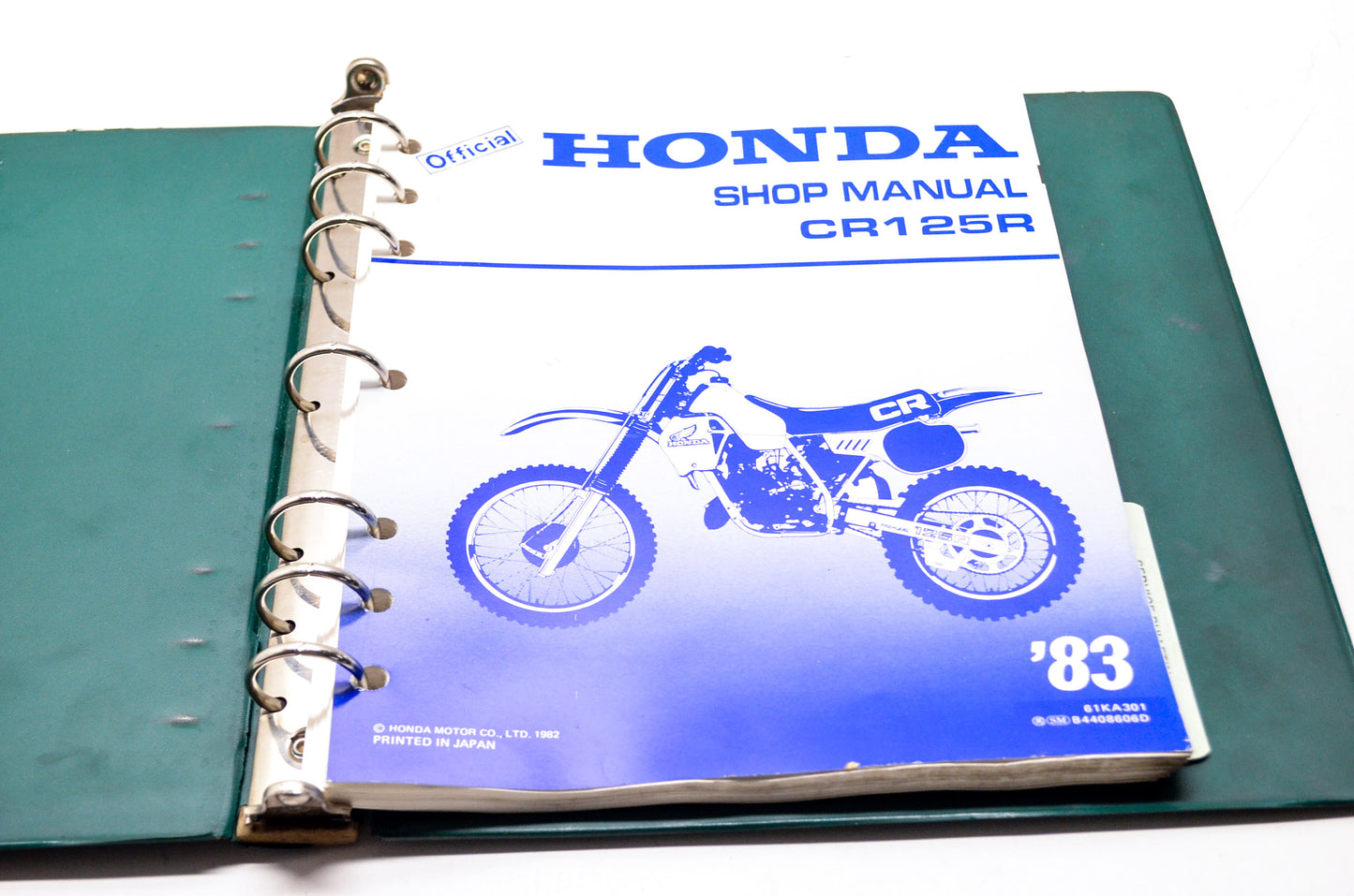 OEM Honda 61KA301 Service Manual 83 CR125R