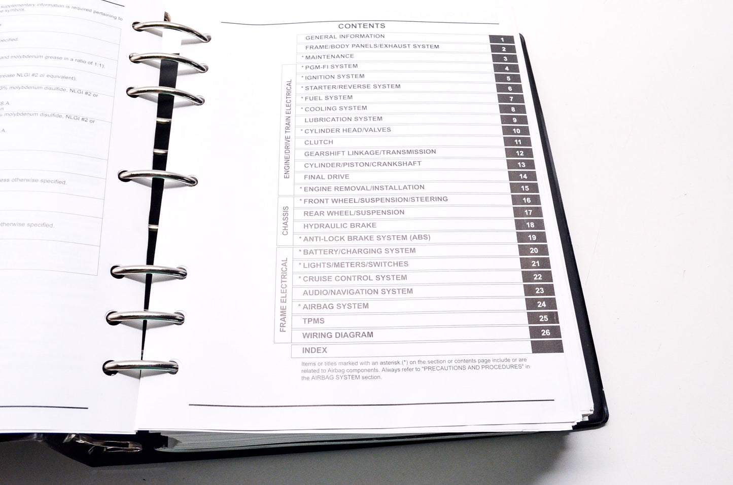 Honda Goldwing GL1800/A 12-16 Service Shop & Electrical Troubleshooting Manual
