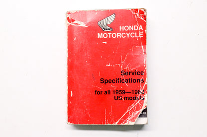 Motorcycle Service Shop Specifications for all 1959-1980 US models