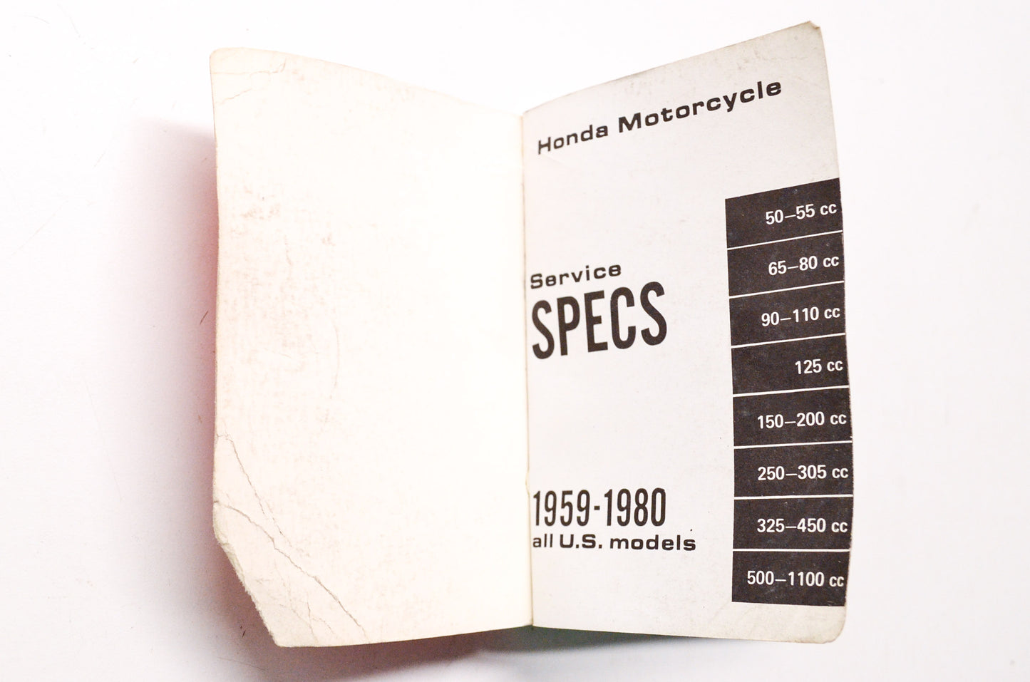 Motorcycle Service Shop Specifications for all 1959-1980 US models