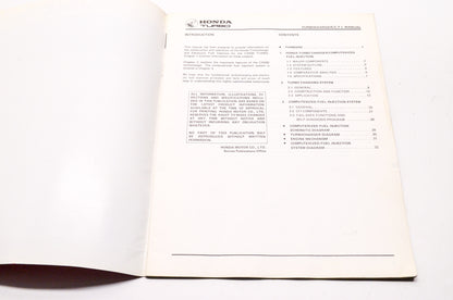 Honda Turbocharger/Computerized Fuel Injection Manual CX500 Turbo