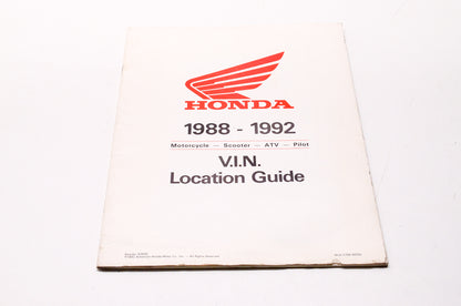 OEM Honda S0506, MJA 5768 (9203), 15009203 1988-1992 Motorcycle Scooter ATV Pilot V.I.N. L