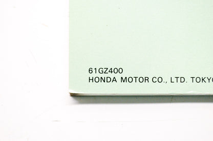 OEM Honda 61GZ400 EZ90'95 Service Manual