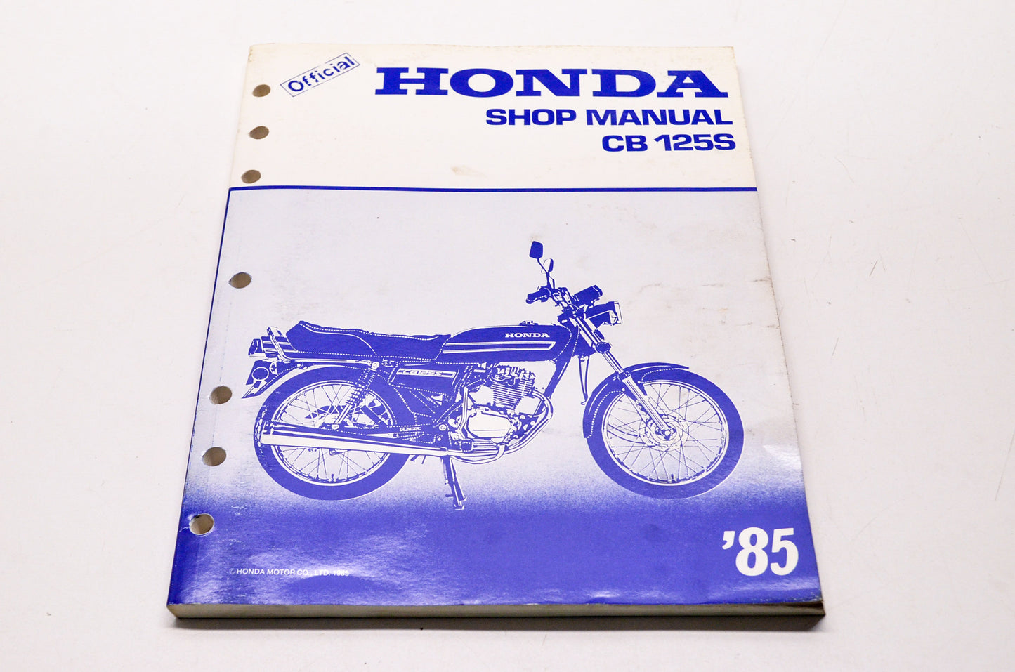 OEM Honda MS441851I Service Manual CB125S'85