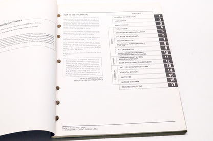OEM Honda MS441851I Service Manual CB125S'85