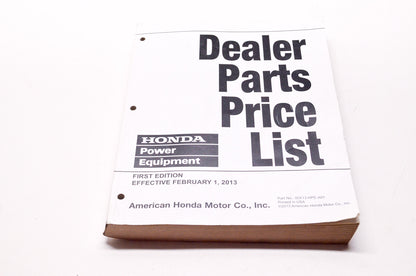 OEM Honda 00X13-HPE-A01 Power Equipment Dealer Parts Price List 2013 First Editi