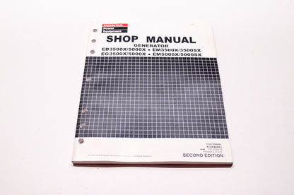 Honda Service Shop Manual Generator EB/EG3500X/5000X EM3500X/3500SX 5000X/5000SX
