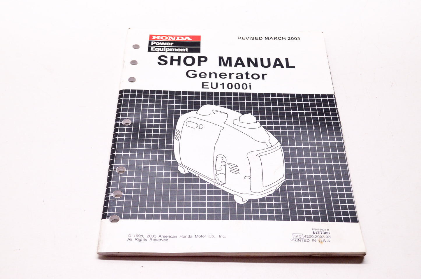OEM Honda 61ZT300 Service Manual EU1000I