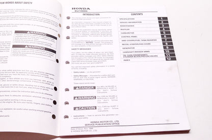OEM Honda 61ZT300 Service Manual EU1000I