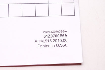 Honda Power Equipment Addendum to EU2000i Service Shop Manual