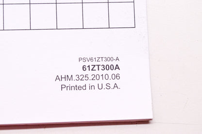 OEM Honda 61ZT300A Power Equipment Addendum to EU1000i Service Shop Manual