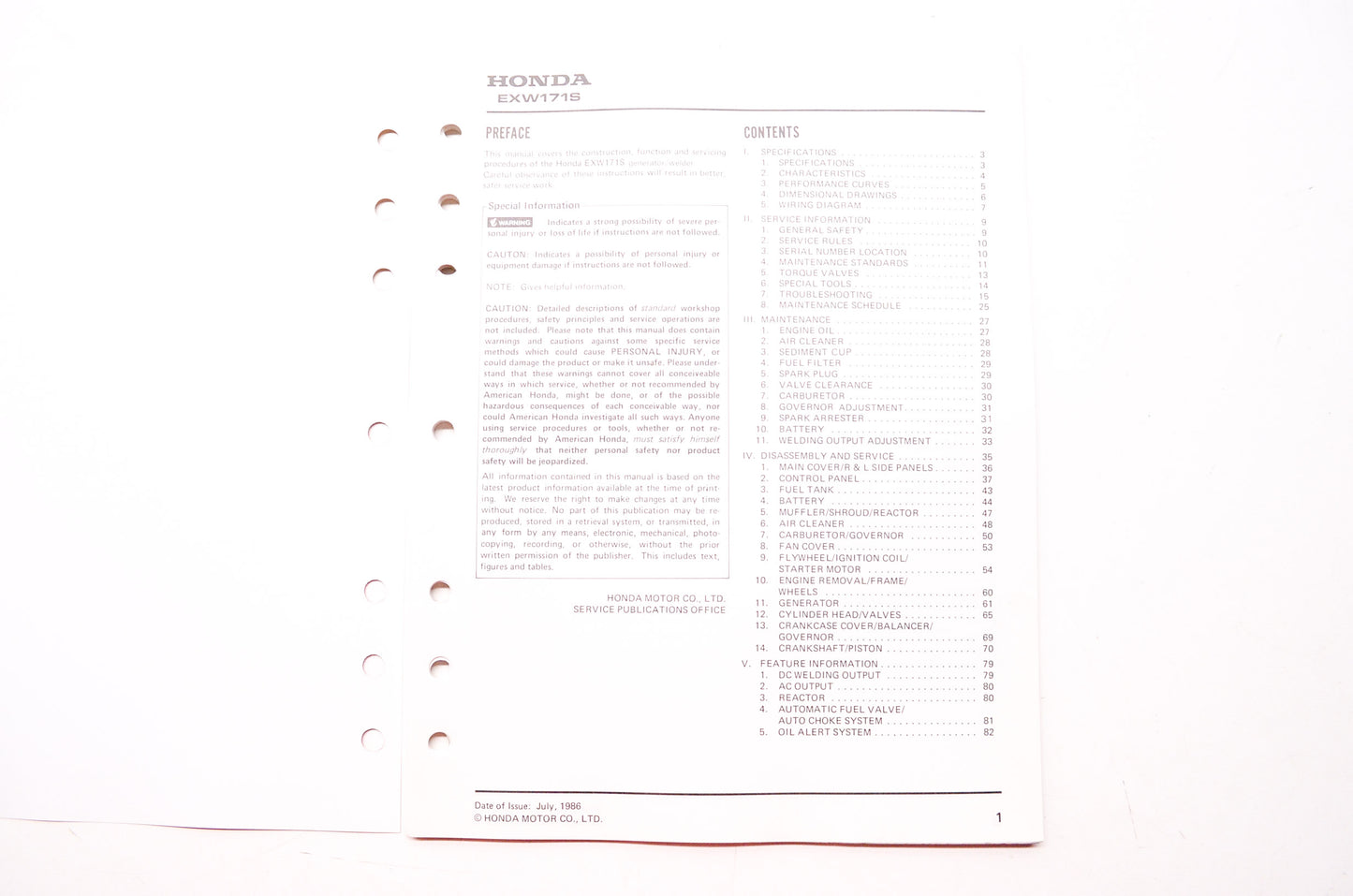 OEM Honda 61ZB870 Service Shop Manual EXW171S