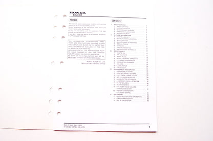 OEM Honda 61ZA700 Service Shop Manual EX800