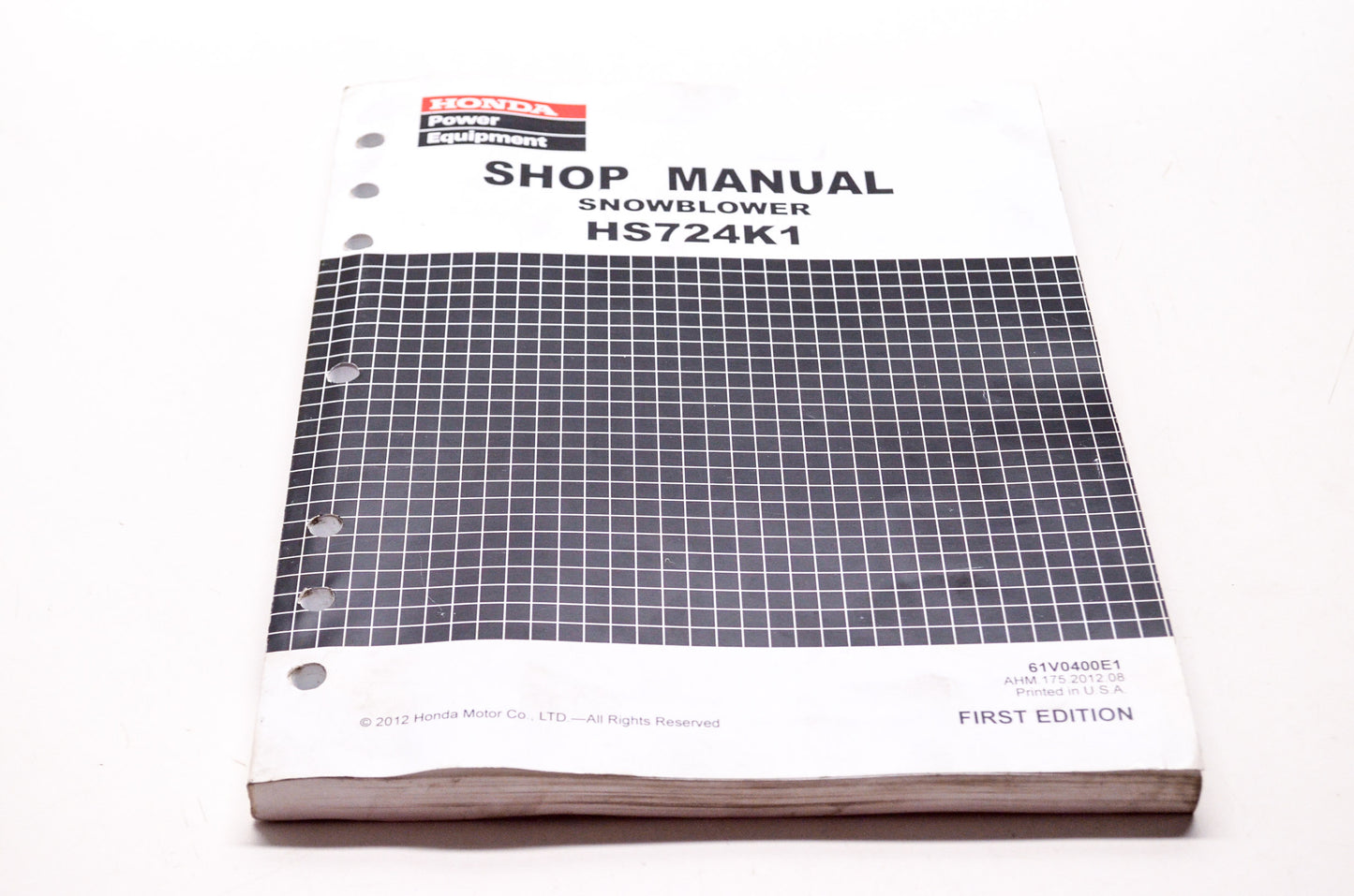 Honda Power Equipment Service Shop Manual Snowblower HS724K1