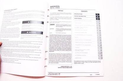 Honda Power Equipment Service Shop Manual Snowblower HS928 Supplement