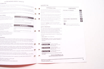 Honda Power Equipment Service Shop Manual HS520K1AS Supplement