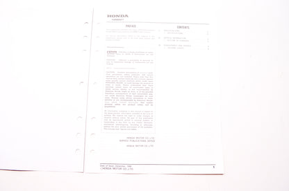 OEM Honda 61VA200Z Service Manual