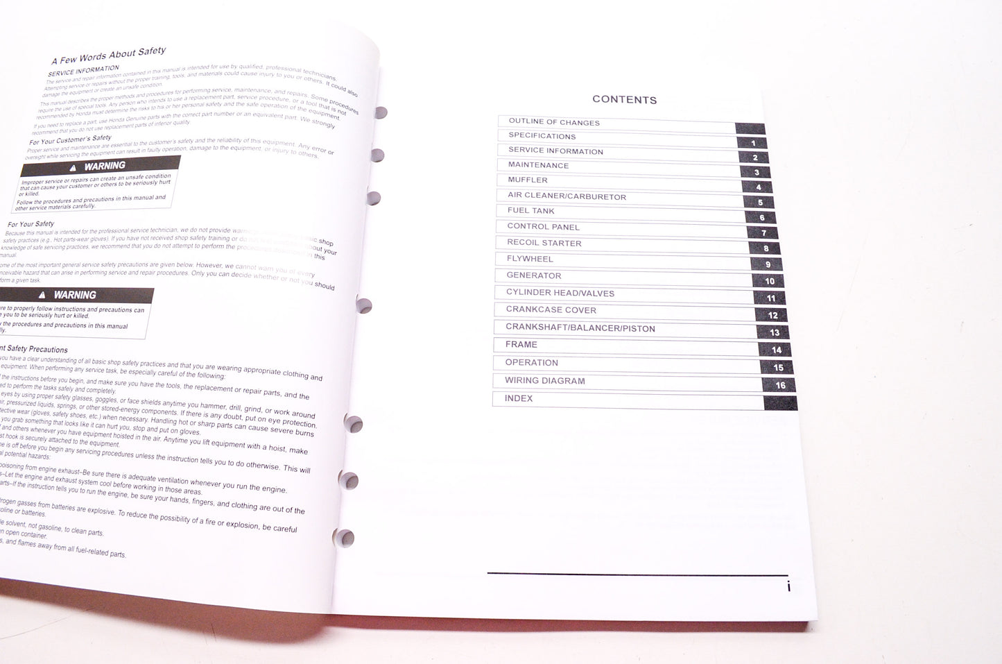 Honda Power Equipment Service Shop Manual EB4000X EB5000XK3 EB6500X1 Supplement